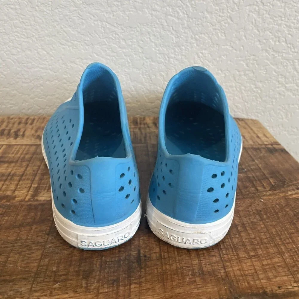 Saguaro Boy Blue Lightweight Quick Dry Slip On Beach Garden Water Shoes Sz 5 37